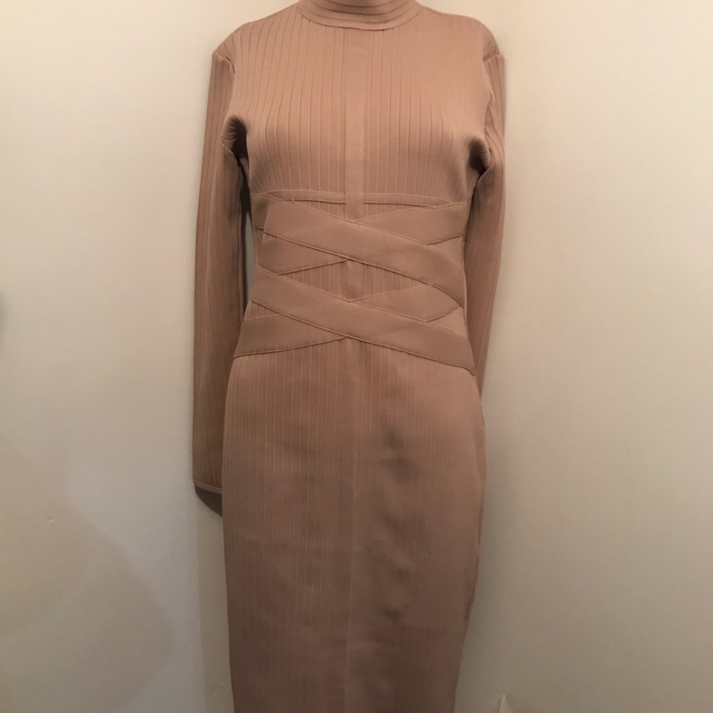 New cross strap ribbed bandage bodycon dress XL